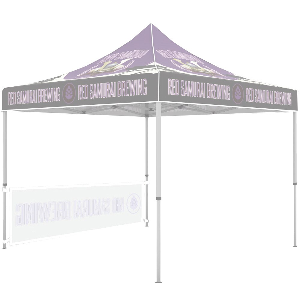 ONE CHOICE® 10 ft. Aluminum Canopy Tent Half Wall — Double Sided Graphic Only / White Trim Color